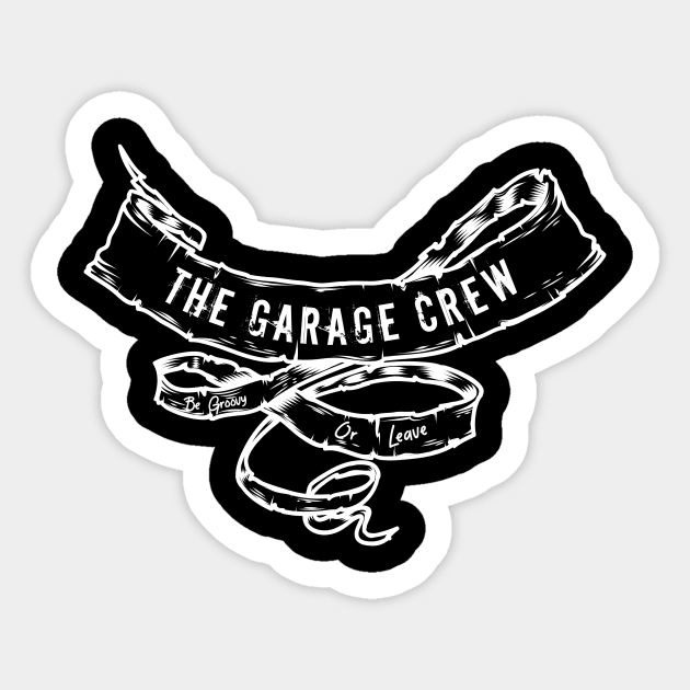 The Garage Crew- Be Groovy- White Ribbon Sticker by AMizilla